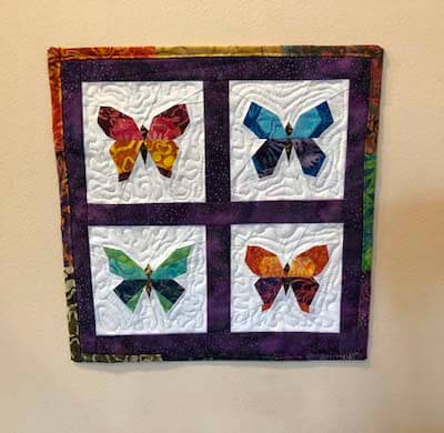 Butterfly Quilt Wall Hanging by Needlepointers