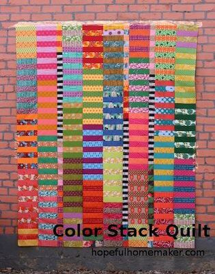 Color Stack Quilt Pattern by Hopeful Homemaker