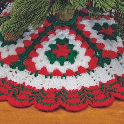 Crochet Christmas Tree Skirt Pattern by Taste Of Home