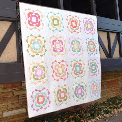 Desert Rose Flower Quilt Pattern by Happy Quilting Melissa