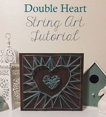 Double Heart String Art by Home Crafts By Ali