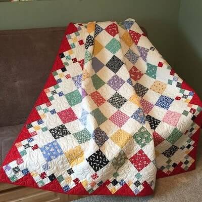 Easy Diamond Patch Quilt Pattern by My Quilt Room