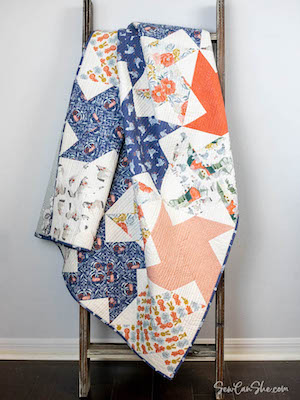 Fat Quarter Whirlwind Quilt Pattern by Sew Can She