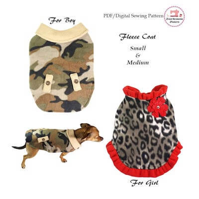 Fleece Dog Coat Pattern by Fancy Canine