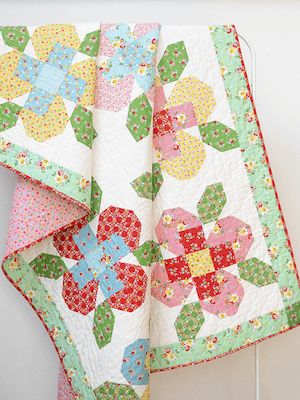 Flower Garden Quilt Pattern by Quilting Cubby