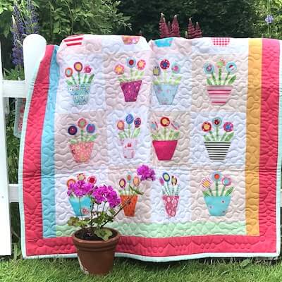 Flower Pots Quilt Pattern by Helen Philipps Designs