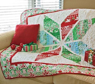 Free Modern Lone Star Lap Quilt Pattern by Quilting Daily