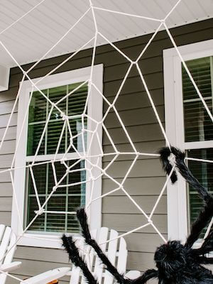 Giant Spider Web For Halloween by Decor Hint