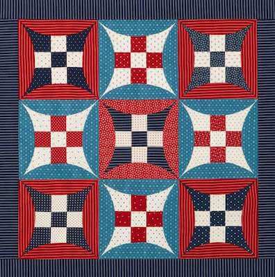 Glorified Nine Patch Wall Hanging Quilt by All People Quilt