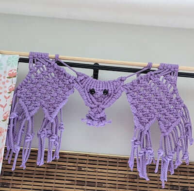 Halloween Macrame Bat Pattern by A Parlin Project