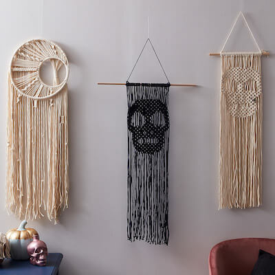 Macrame Wall Hanging Free Halloween Pattern by Hobby Craft