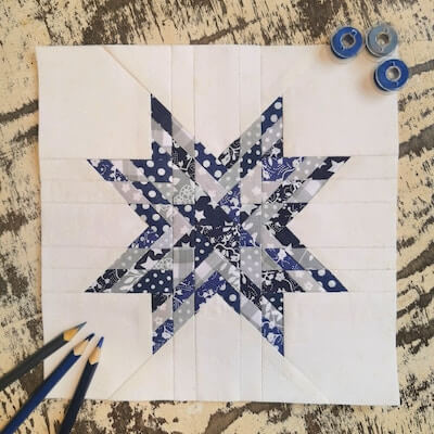 Lone Star Quilt Block Pattern by Full Bobbin Designs