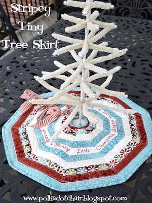 Mini Christmas Tree Skirt Pattern by Polka Dot Chair