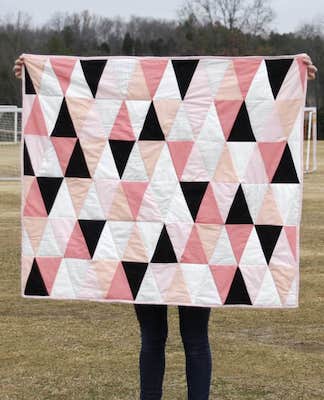 Modern Ombre Triangle Quilt Pattern by See Kate Sew