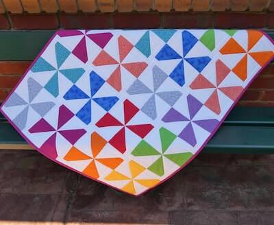 Modern Pinwheel Baby Quilt Pattern by The Quilt Yarn