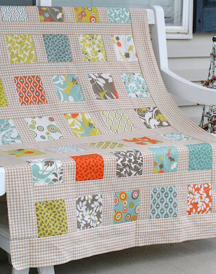 Modern Square Garden Quilt Pattern by Tea Rose Home