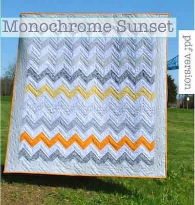 Monochrome Sunset Quilt Pattern by Sew Motion UK