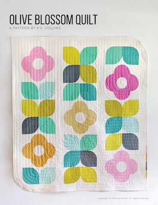 Olive Blossom Quilt Pattern by KE Collins Designs