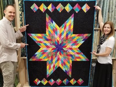 One Jelly Roll Lone Star Quilt Pattern by Jordan Fabrics