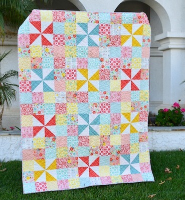 Pinwheel And Patches Quilt Pattern by Jedi Craft Girl