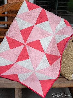 Pinwheel Daydreams Baby Quilt Pattern by Sew Can She