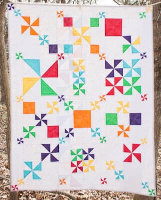 Pinwheel Party Quilt Pattern by Twiddletails