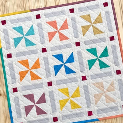 Pinwheels Galore Mini Quilt Pattern by Monday Morning Designs
