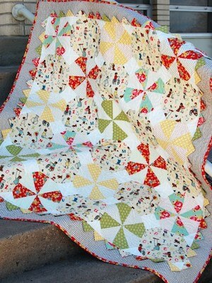 Prairie Pinwheel Baby Quilt Pattern by The Cloth Parcel