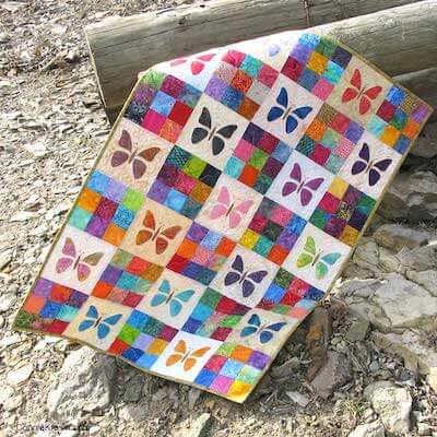 Scrappy Butterfly 
Quilt Pattern by Connie Kresin