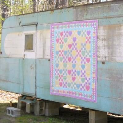 Sherbet Hearts Quilt Pattern by Curlicue Creations