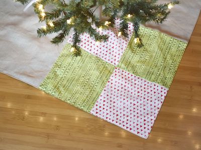Simple Patchwork Christmas Tree Skirt Pattern by The Spruce Crafts