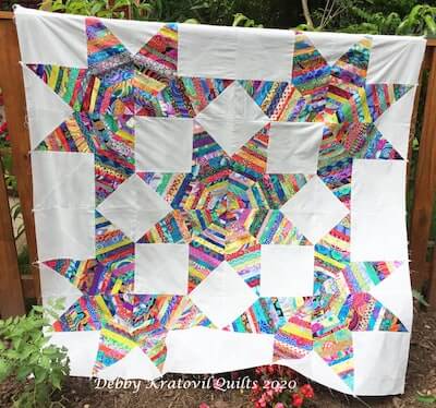 String Pieced Lone Star Quilt Pattern by Quilter By Design