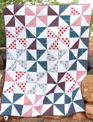 Summer Pinwheel Quilt Pattern by The Polka Dot Chair