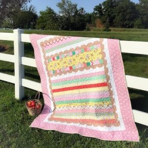 Sweet Scalloped Jelly Roll Quilt Pattern by Carried Away Quilting