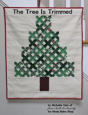The Tree Is Trimmed Mini Quilt Pattern by From Bolt To Beauty