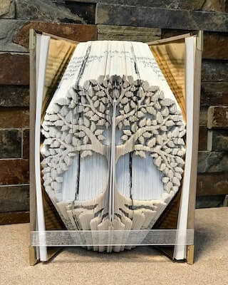 Tree Of Life Book Folding Pattern by 1000 Cranes Crafts Art