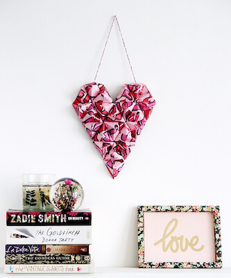 3D Origami Heart Wall Hanging by Gathering Beauty