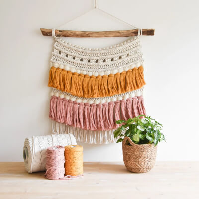 BELLA DIY Macrame Patrón para colgar en la pared por LanaaStudio