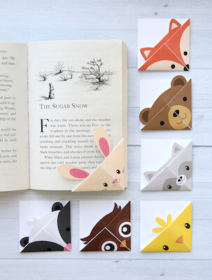 DIY Woodland Animals Origami Bookmarks by It's Always Autumn