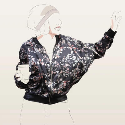 Floral Bomber Jacket Pattern by Sew a Little Seam