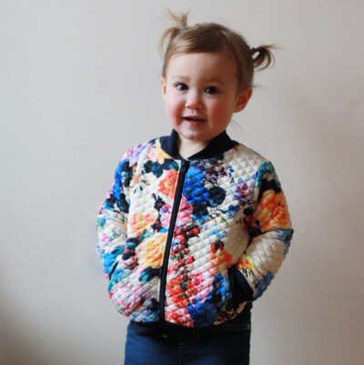 Floral Bomber Jacket Pattern by Sew a Little Seam