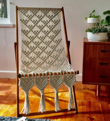 Lawn Chair Macrame Pattern by Knotmodern