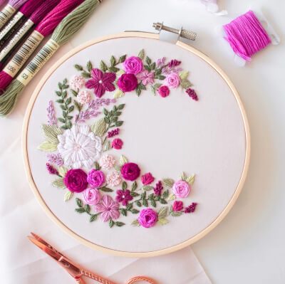 Magical Magenta Embroidery Pattern by ByAlyPloof