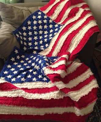 American Flag Rag Quilt Pattern by Niche Creative Studio