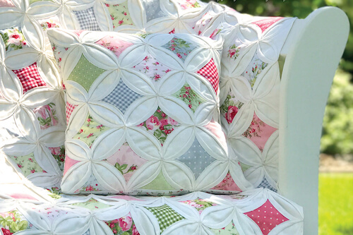 Cathedral Window Quilt & Pillow Pattern by Shabby Fabrics