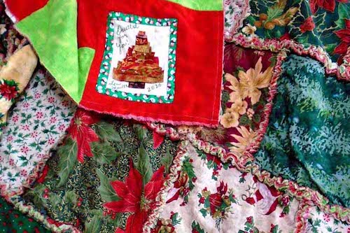 Christmas Rag Quilt Pattern by Inspired Quilting By Lea Louise