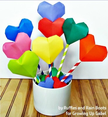 Origami Heart Bouquet And Garland by Growing Up Gabel