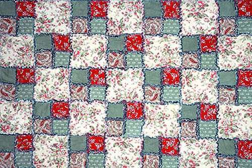 Double Four Patch Easy Rag Quilt Pattern by The Spruce Crafts