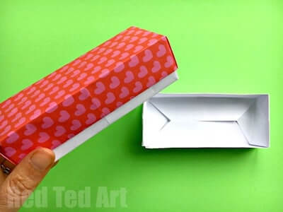 Easy Rectangular Origami Box by Red Ted Art