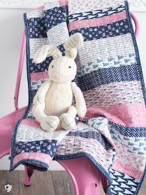 Easy Scrappy Strips Baby Quilt Pattern by Polka Dot Chair